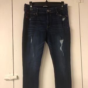 Express Jean Legging Skinny Mid Rise SZ 8 short